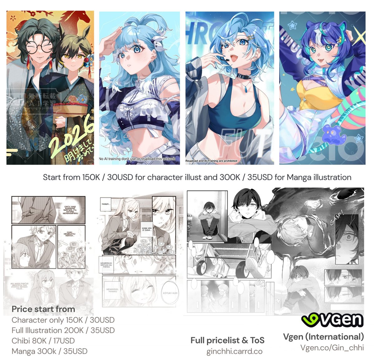 🔅Likes and retweets are very appreciated 🔅

Open Commission for this month 
Local orders via DM &amp; International orders via VGen

New Year discount on VGen: 5% off until January 11th. link in reply ⤵️