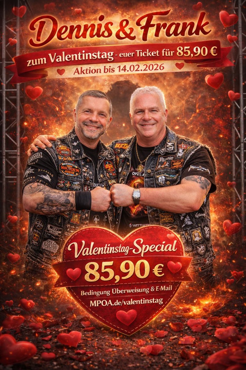 MscWolfe's tweet photo. https://t.co/9IylA5mDSb 

Metal Power Open Air - MPOA vol 3 

Dennis und Frank - Special 
Für Fans von Fans 
#valentinstag #metal #mpoa https://t.co/Ii3o5sTzZo