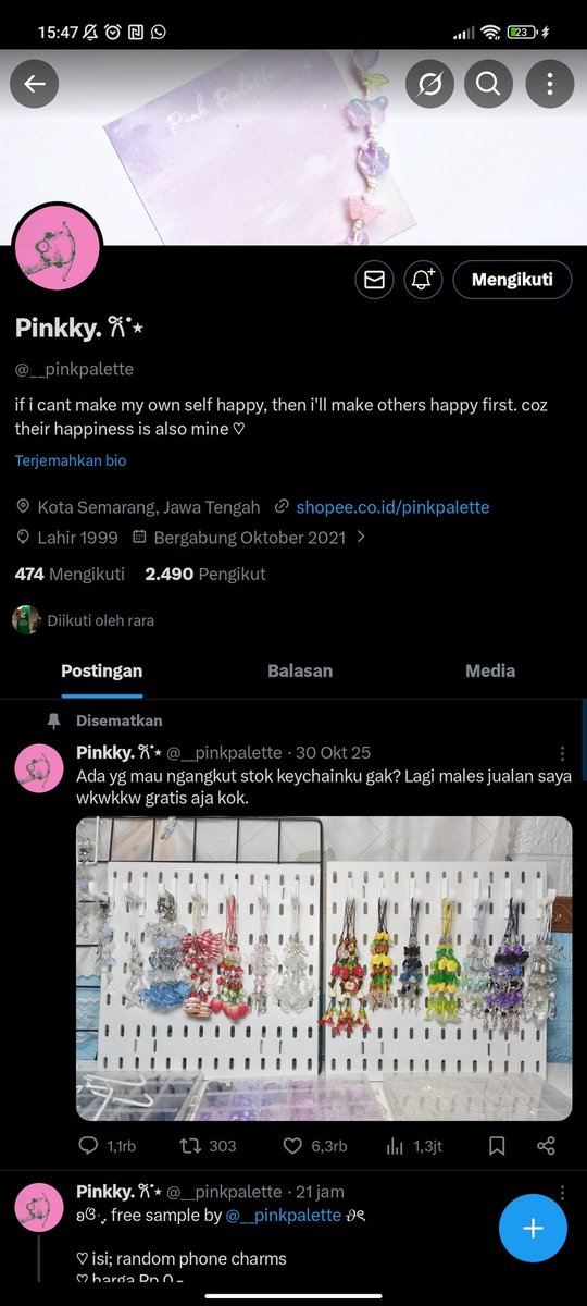trippleeaaa's tweet photo. @__pinkpalette ihhhh mauuu, wml😍 terimakasih kaaa https://t.co/4mDgQkumQT