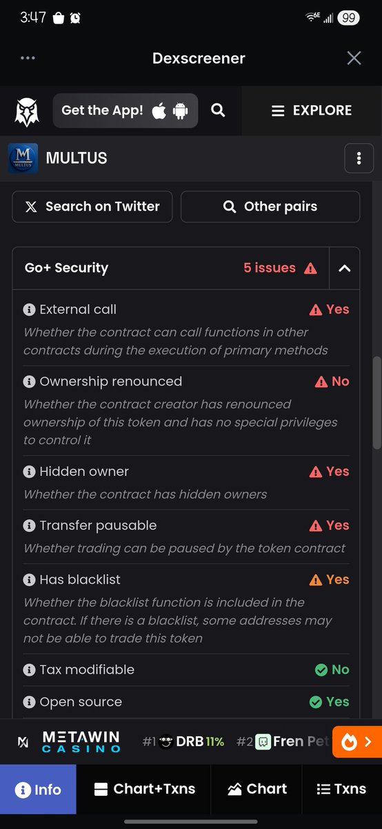 When looking for coins to buy this is not something you want to see in fact this should make you wanna run...<a href="/MULTUSonBASE/">$MULTUS</a>