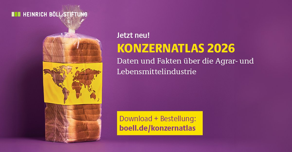 Unser #Konzernatlas ist da! Wenige Konzerne diktieren, was angebaut &amp; uns aufgetischt wird. Das hat hohe Kosten: für dich beim #Einkaufen, für die Umwelt. Doch warum ist das so? Antworten findest du im neuen Konzernatlas 2026! <a href="/bund_net/">BUND</a> <a href="/Krit_Aktionaere/">Kritische Aktionärinnen und Aktionäre</a>