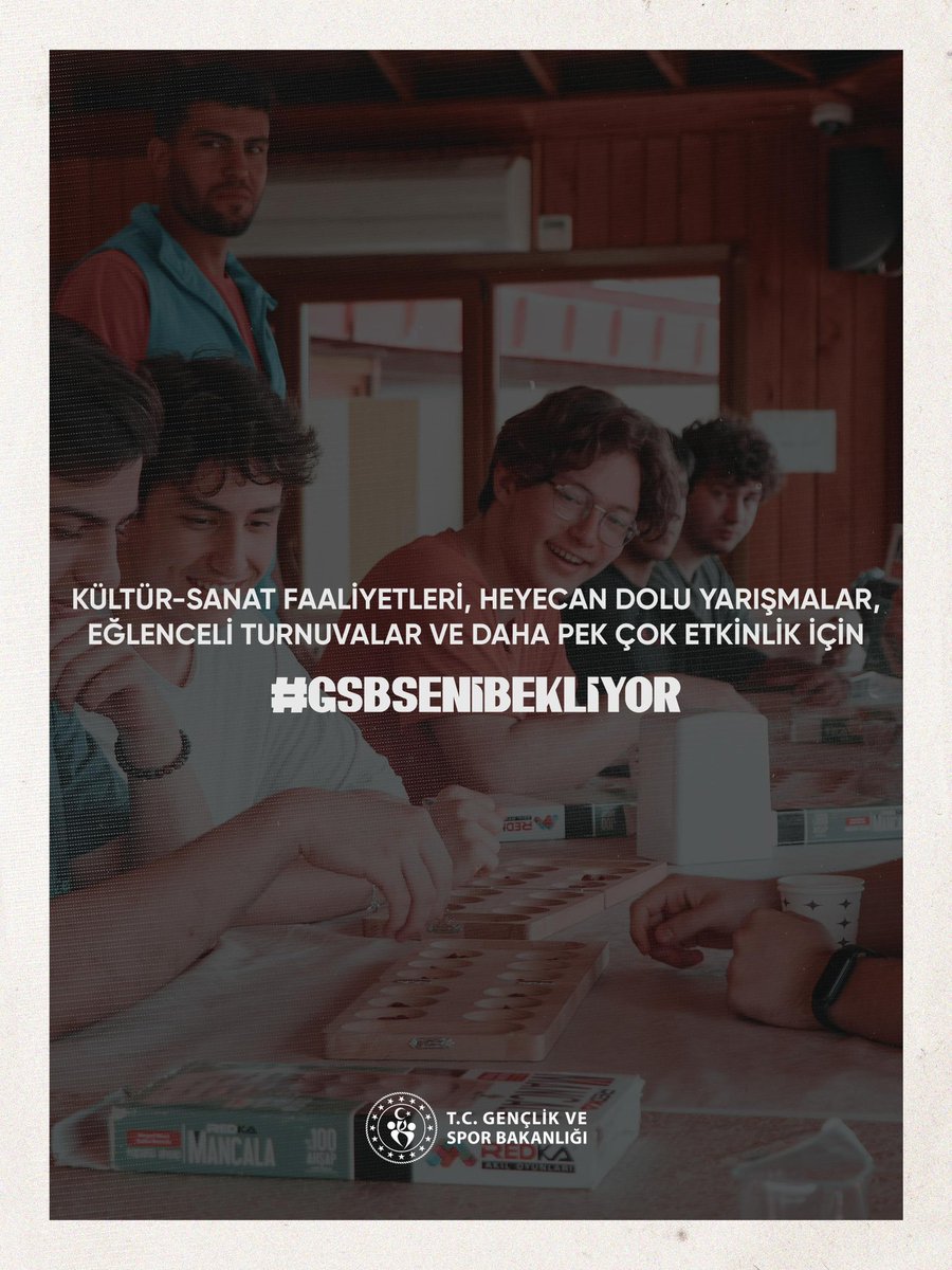 Seni bekliyoruz!🇹🇷

Spordan sanata, bilimden teknolojiye, sıcak bir yuvadan kariyer hedeflerine kadar senin için hazırladığımız tüm imkânlar tek bir adreste.

Potansiyelini keşfetmek ve geleceğe güçlü adımlarla yürümek için;

#GSBSeniBekliyor ❤️