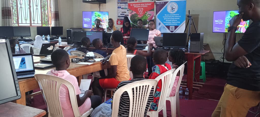 StMityana's tweet image. Take a look at some highlights from the HOLIDAY MAKERS Hands-On Digital &amp;amp; Multimedia Bootcamp 2026, which officially kicked off today on Monday at St. Elizabeth Girls’ School.

#GirlsInTech #Stegs