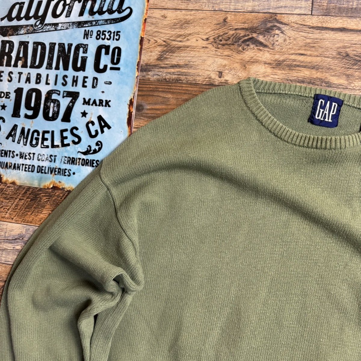 UnionWith87240_'s tweet image. OLD GAP
90s前半／MADE IN U.K.
コットンニット、この条件は今ほんと減ってます。

#oldgap #vintageknit