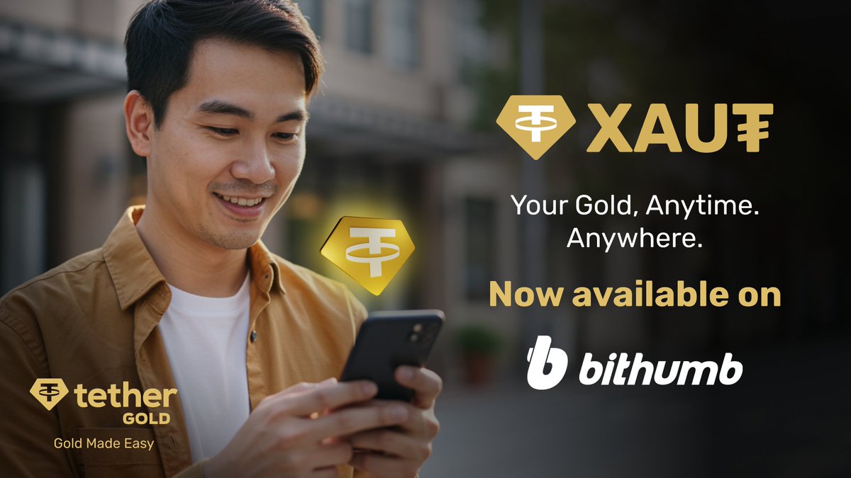 Tether Gold (XAU₮) is now live on <a href="/BithumbOfficial/">Bithumb</a>