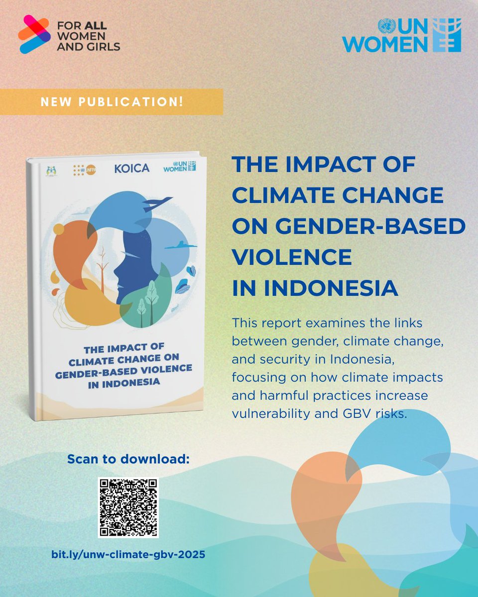 unwomenasia's tweet image. NEW PUBLICATION 🔍
 
Climate change intensifies humanitarian crises &amp;amp; increases gender-based violence risk. This report examines climate impacts on gender equality in Indonesia.

📥 Read here 👉 unwo.men/MhhT50XSNgK
 
#PerempuanResilien