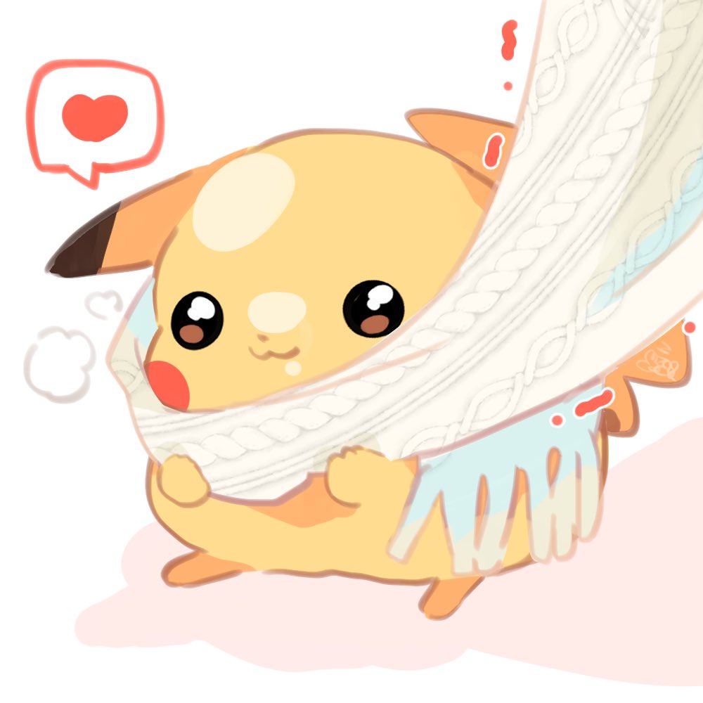 mon_ster_s's tweet photo. ピカチュウがマフラーを一緒に巻こうって誘ってくる https://t.co/c7OnUQW23n
