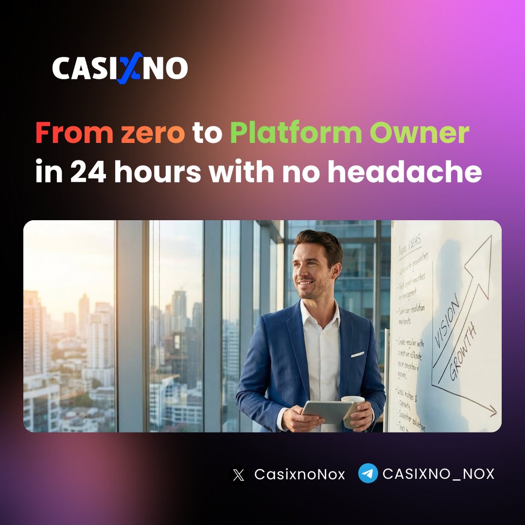 CasixnoNox's tweet photo. From zero to "Platform Owner" in 24 hours. โฑ๏ธ
With CASIXNO White Label, you got your own logo, custom graphics, and a branded link generator without writing a single line of code. ๐ป
The back-office does the heavy lifting for you.
#TechStack #NoCode #CASIXNO https://t.co/yGzQ3BS66w