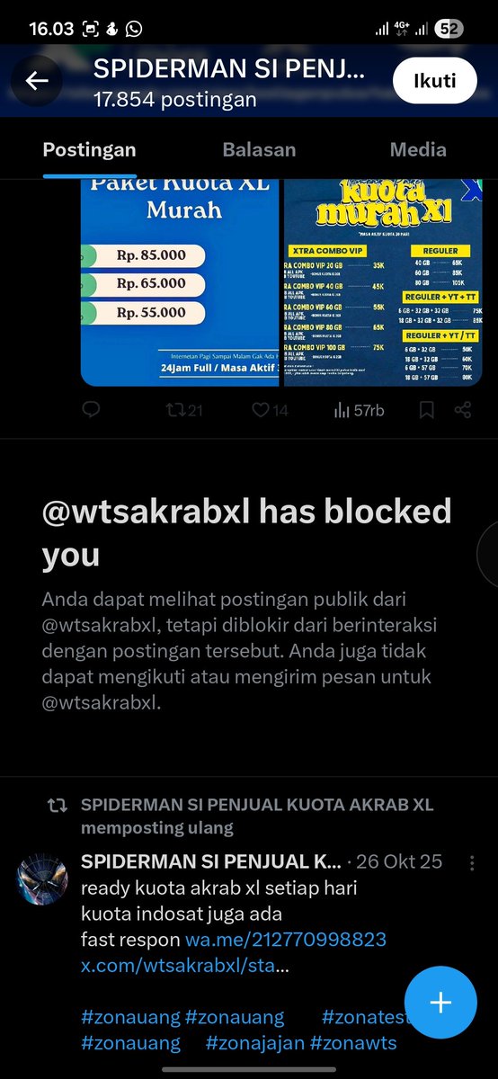 membelibakso's tweet image. Seller penipu kuota xl akrab cok @wtsakrabxl 

Ga ikhlas gw, semoga hidup lu sengsara mulu @wtsakrabxl eek mainnya alus gw ampe ketipu

Jangan mau tf ke qris PT Belanja Pasti Indonesi ‼️