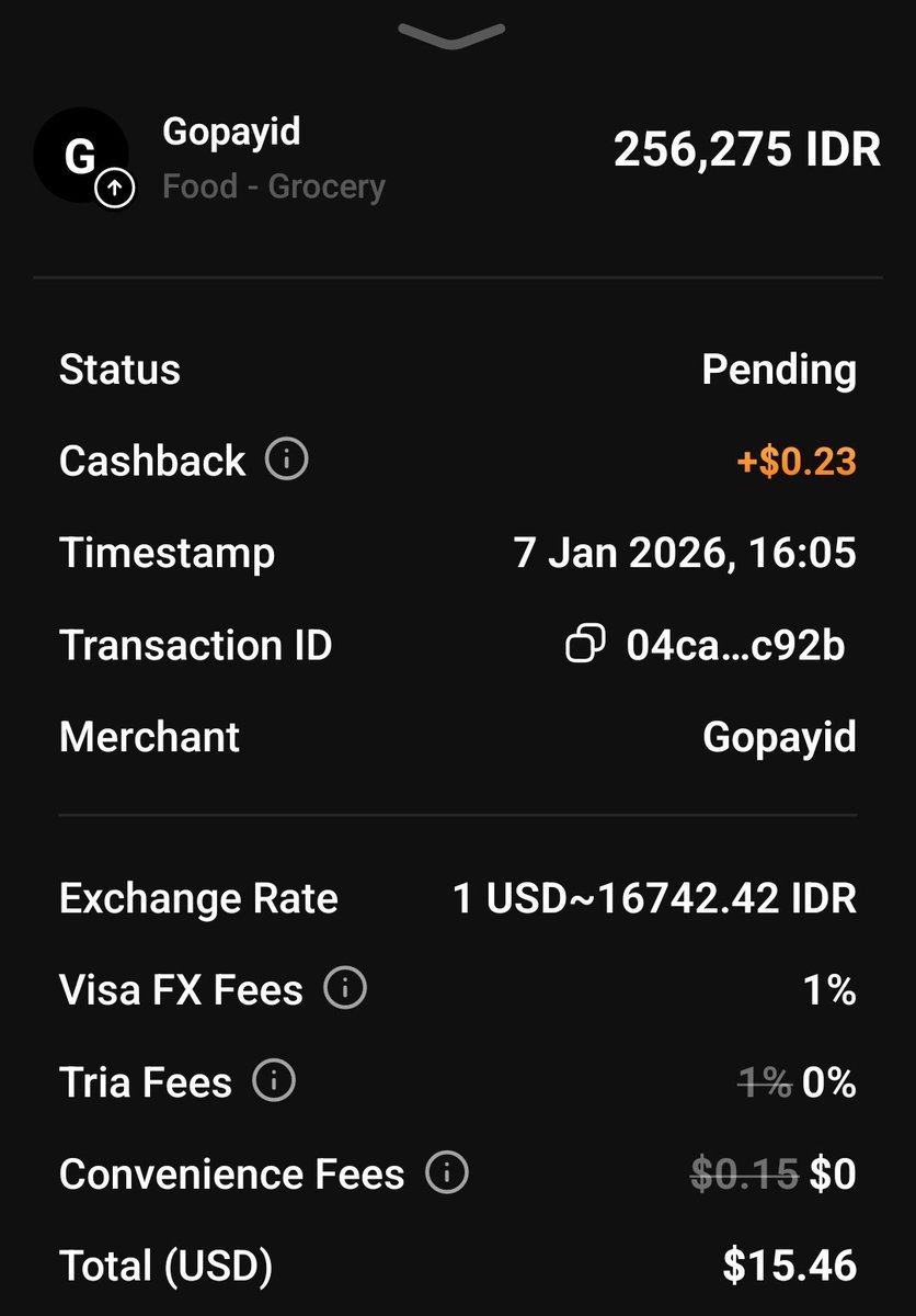 modzeenos's tweet image. Just paid my IndiHome bill through Gojek (GoPay)…
using my @useTria Visa card.

No bank transfer.
• Just add my visa card to Gopay
• Paid from my USDC balance
• Done.

The wildest part?
It felt less like “using crypto” and more like… finally having a bank that works.

Anyone…
