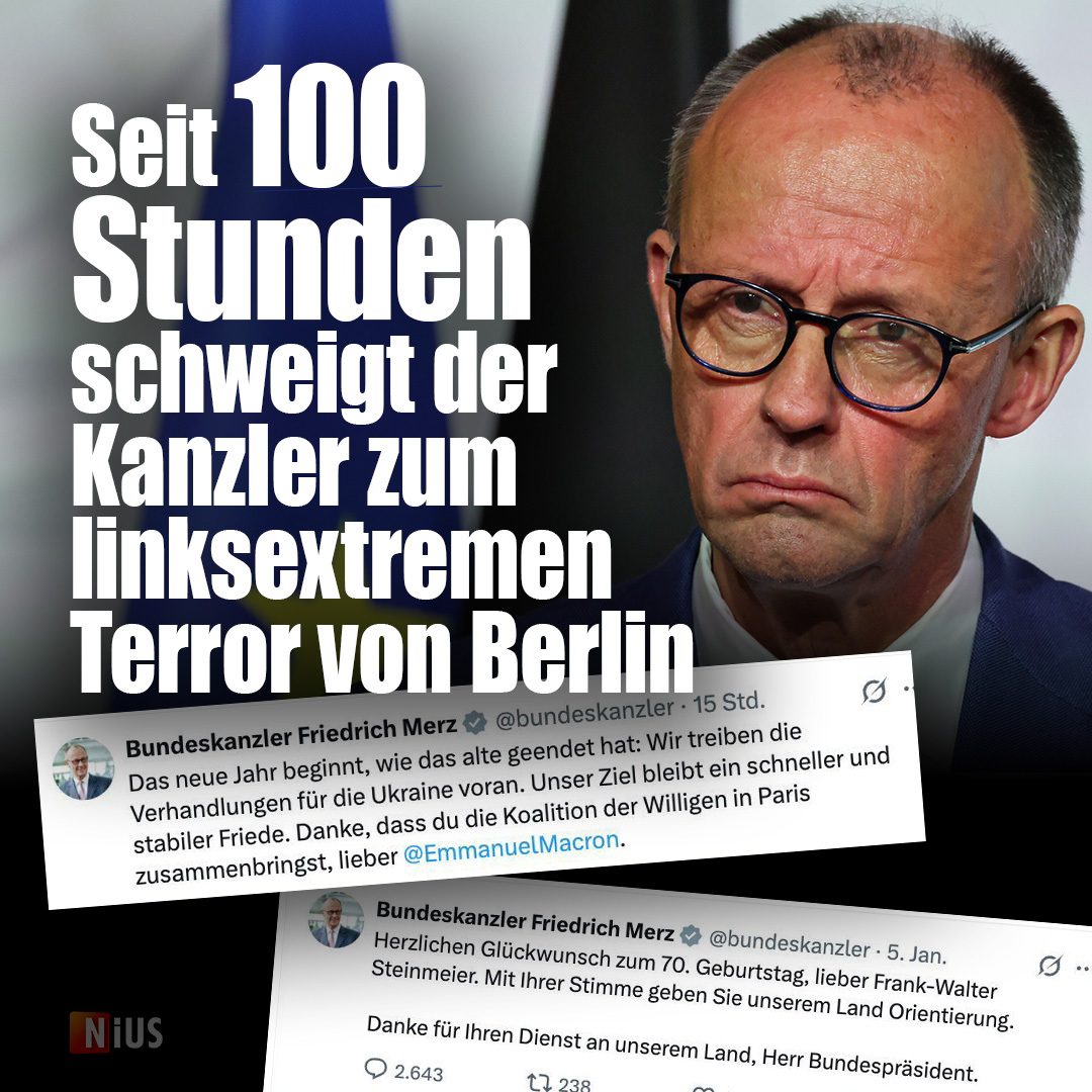 niusde_'s tweet image. Statt sich zum Strom-Terror zu äußern und den Links-Terroristen mit deutlichen Worten den Kampf anzusagen, widmet sich der Kanzler seinen Lieblingsthemen – die vornehmlich außerhalb Deutschlands liegen.
nius.de/politik/news/s…
