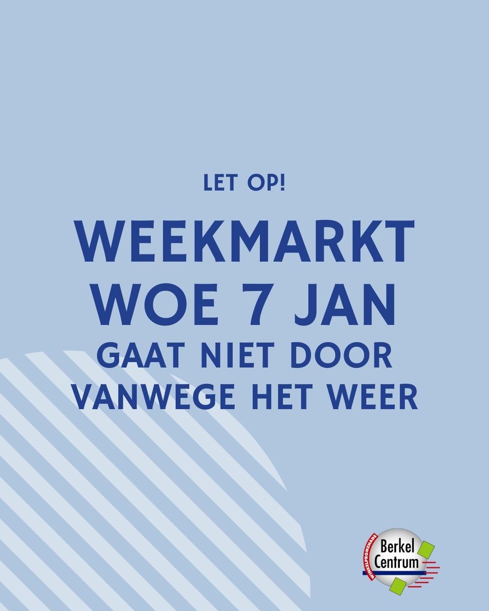 Sneeuw update! ❄️

De meeste winkels en horeca zijn open vandaag! ☕

De winkels die dit hebben doorgegeven staan op de website winkelcentrum-berkel.nl/nieuws/weekmar…

#berkelenrodenrijs #berkel #bergschenhoek #bleiswijk #berkelcentrum #lansingerland #winkelen #terras