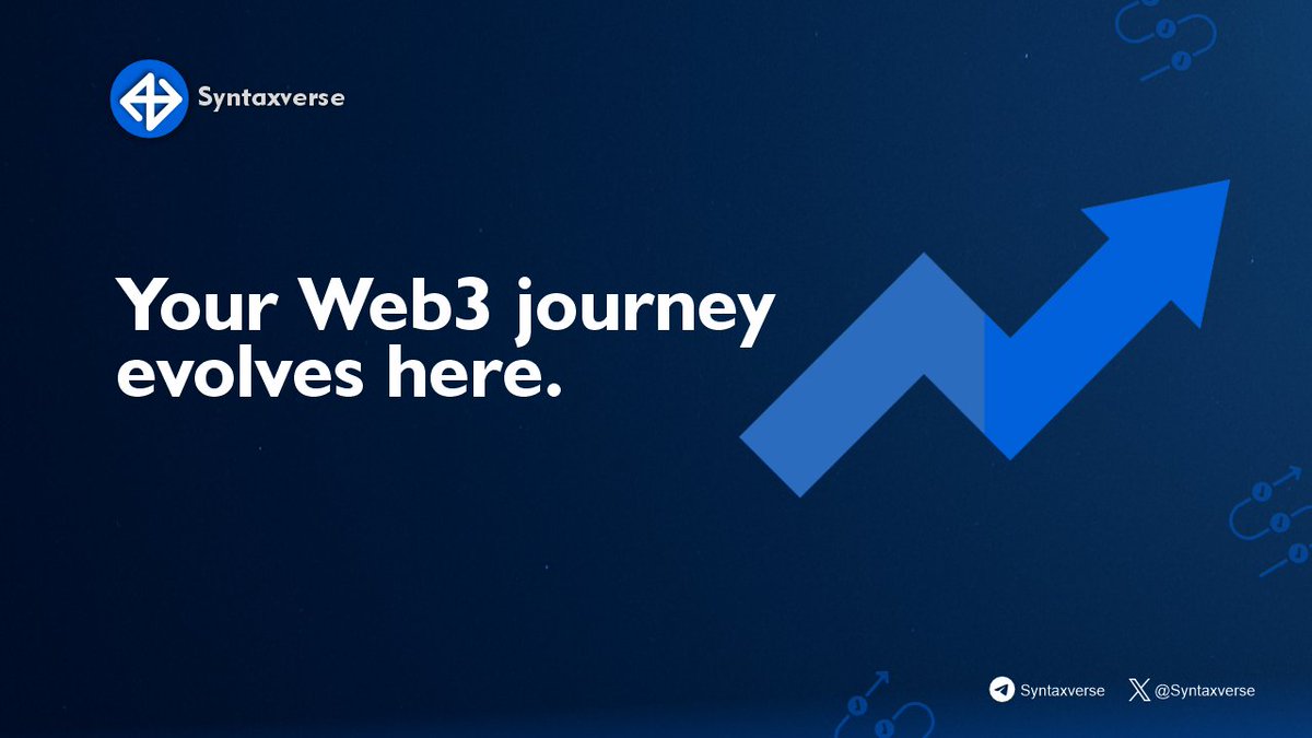 SyntaxVerse's tweet image. Every expert once clicked Start. SyntaxVerse is where the journey begins and where learners turn into builders.

 The next step? Up to you. 🚀

#SyntaxVerse #Web3Journey #LearnAndEarn #CryptoEducation