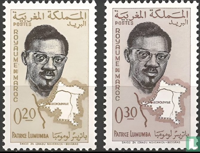 bendouromar's tweet image. En 1962, le Maroc 🇲🇦 a émis deux timbres en l'honneur de Patrice Lumumba.

Ces timbres, imprimés en Serbie, coutaient 20 et 30 centimes.

Patrice Lumumba a visité le Maroc en août 1960, en sa qualité de premier Premier Ministre de la République du Congo 🇨🇩, où il y a été décoré «
