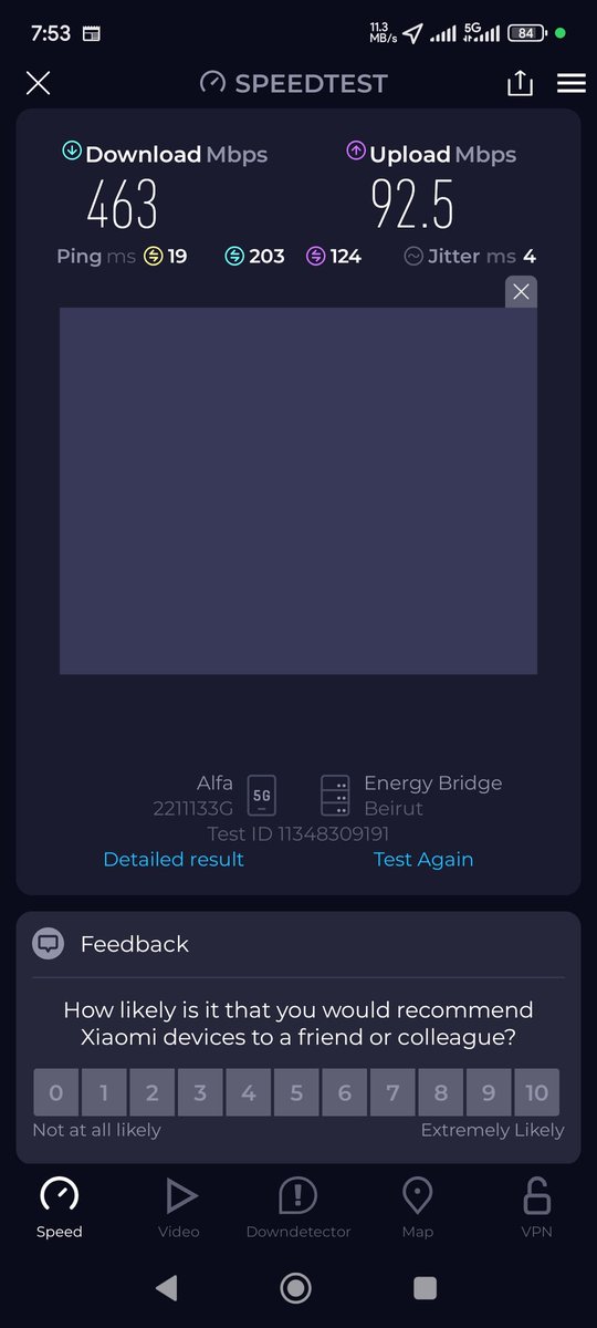 ما بعرف اذا لاحظتوا. ال Alfa بتفتح 5G بمنطقة انطلياس عالاوتوستراد مع سرعة انترنت ممتازة.
بعرف بغير مناطق بالكاد بيفتح 2G