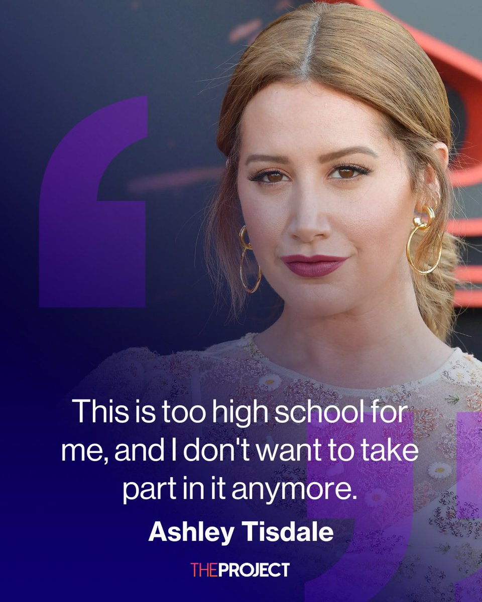theprojecttv's tweet image. Ashley Tisdale French has called it quits on mum groups after experiencing some serious "mean girl" vibes from a community she thought would be supportive.