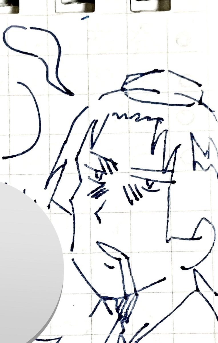 いつも机の上に置いてあるメモ帳
描いた覚えのない落描きがいくつもあるんだけど、変な力が入ってないからかいい感じの絵が割とあっておもしろい