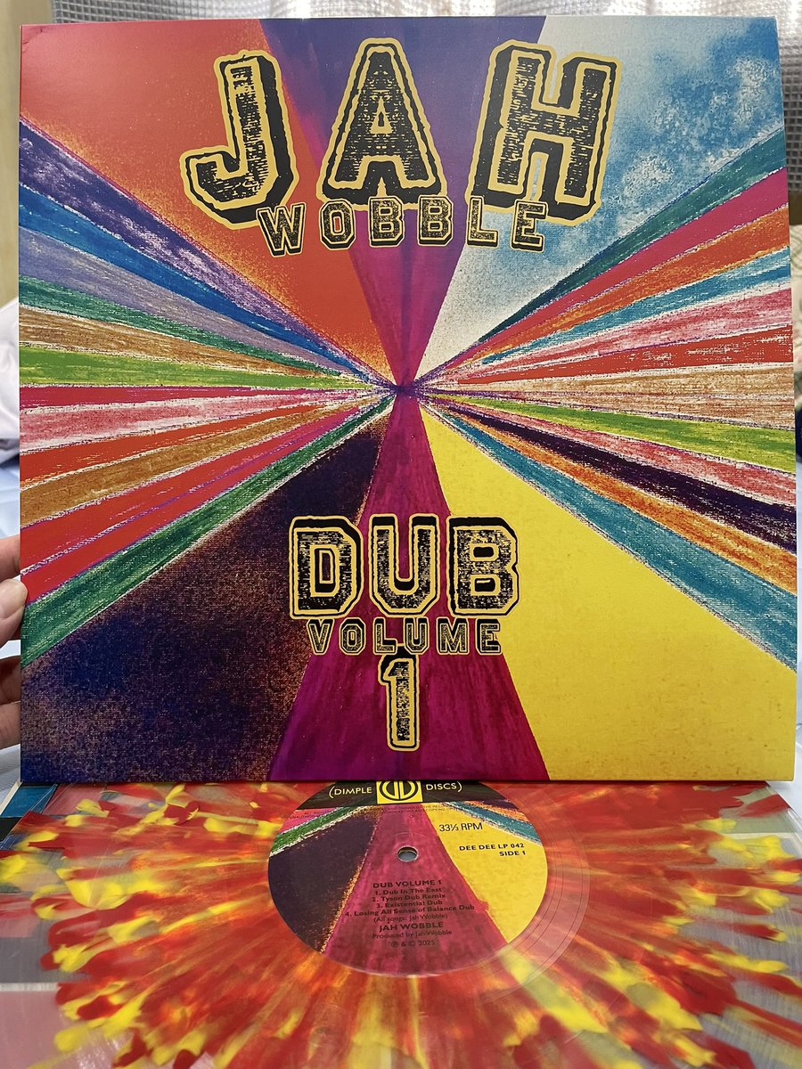 JAH WOBBLE / DUB VOLUME 1 25年7月4日red and yellow splatter