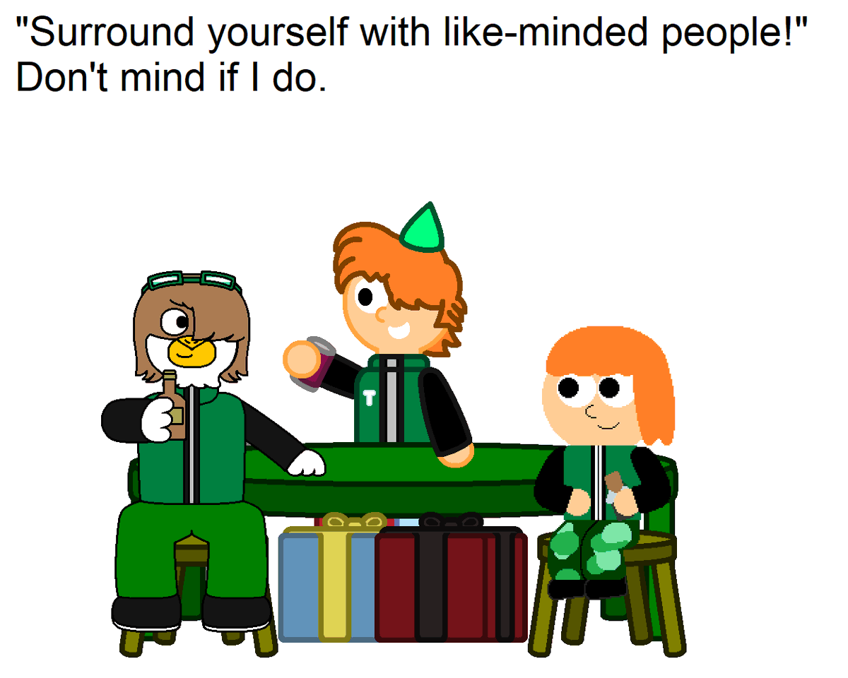 A little birthday piece I did for myself.
Yes, it's my birthday today, and no, I couldn't be bothered to make it a full piece. Instead, allow me to spend some time with some like-minded people instead!
(And don't ask why they look so familiar.)

#oc #thetobyshow #birthday