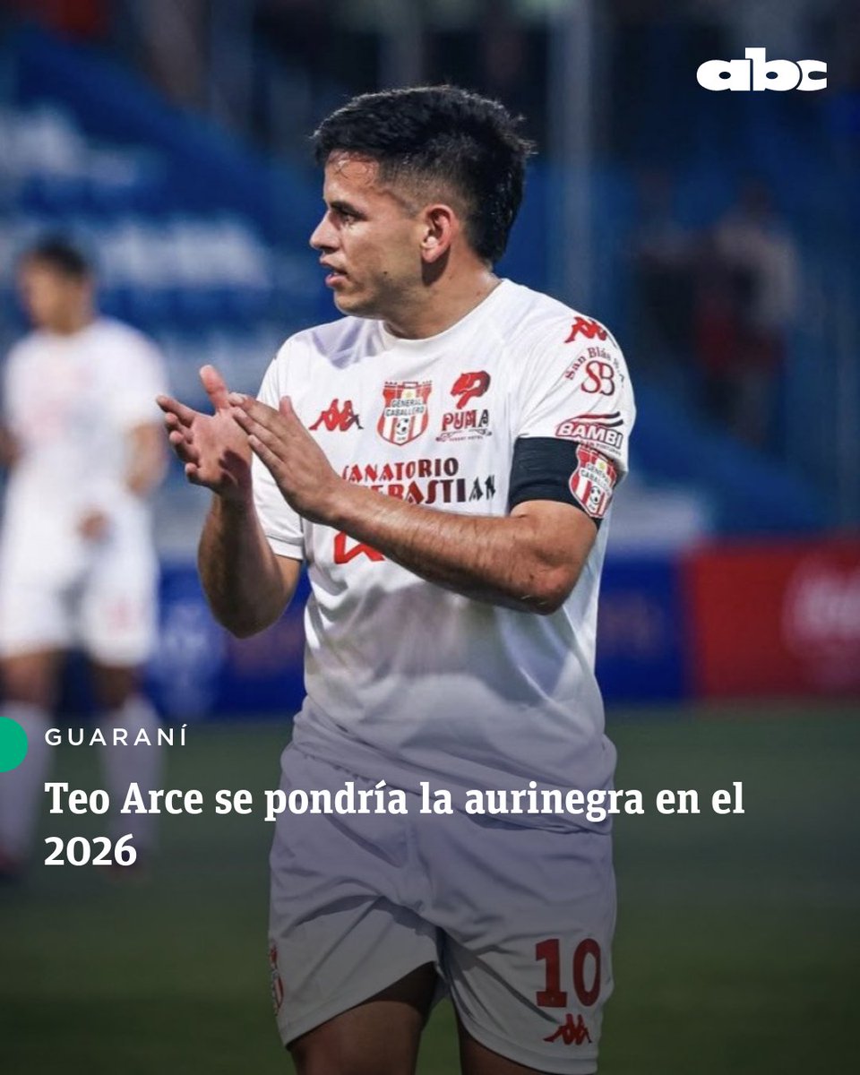 #Guarani | El delantero Teodoro Sebastián Arce, puntal para la conquista del título de la Copa Paraguay 2025 del General Caballero de Juan León Mallorquín, era pretendido por Nacional, pero al final llegaría a la Toldería aurinegra, por una mejor propuesta económica.

🔶Arce es