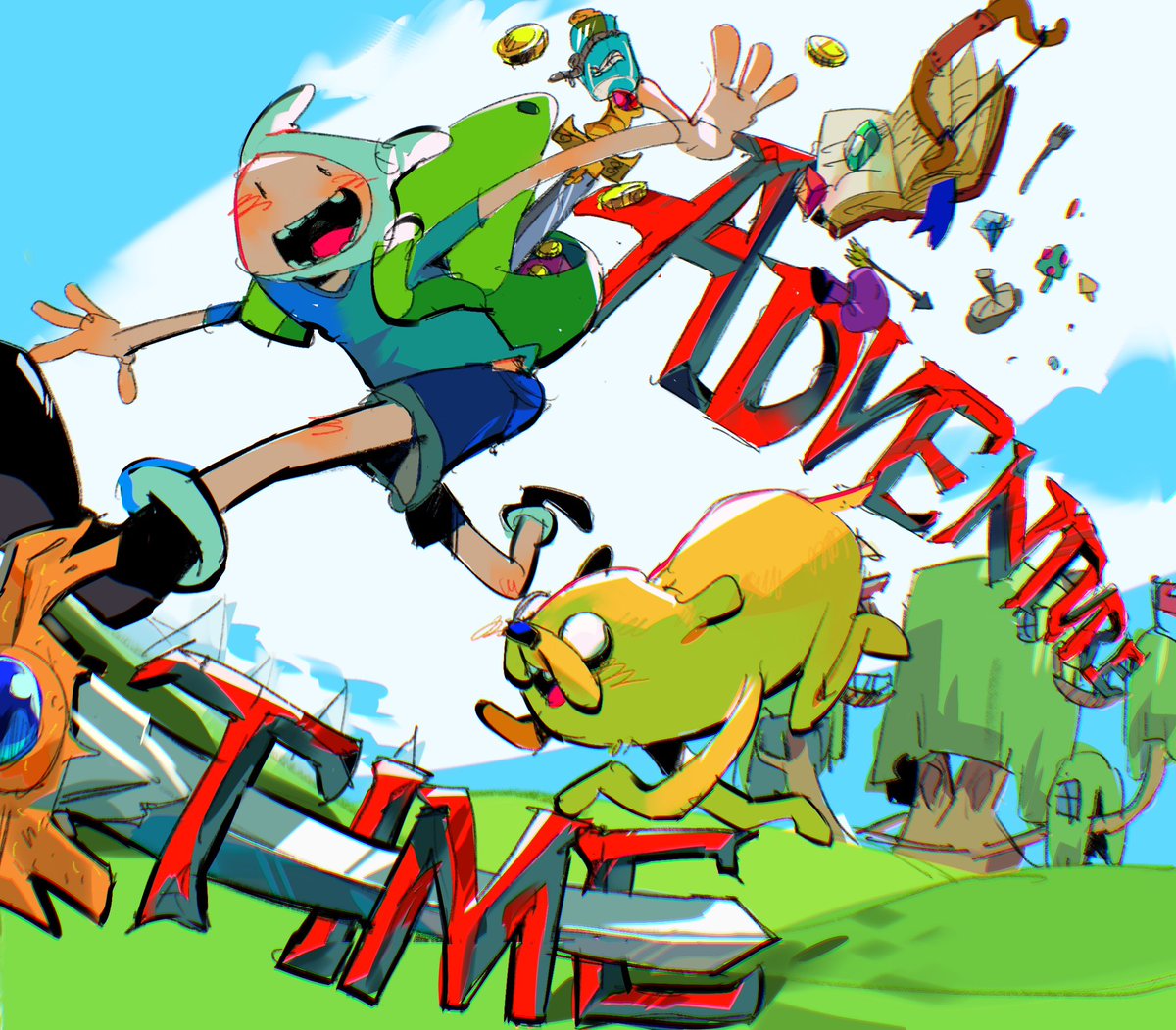 butiampote's tweet image. I LOVE ADVENTURE TIME!!!!!