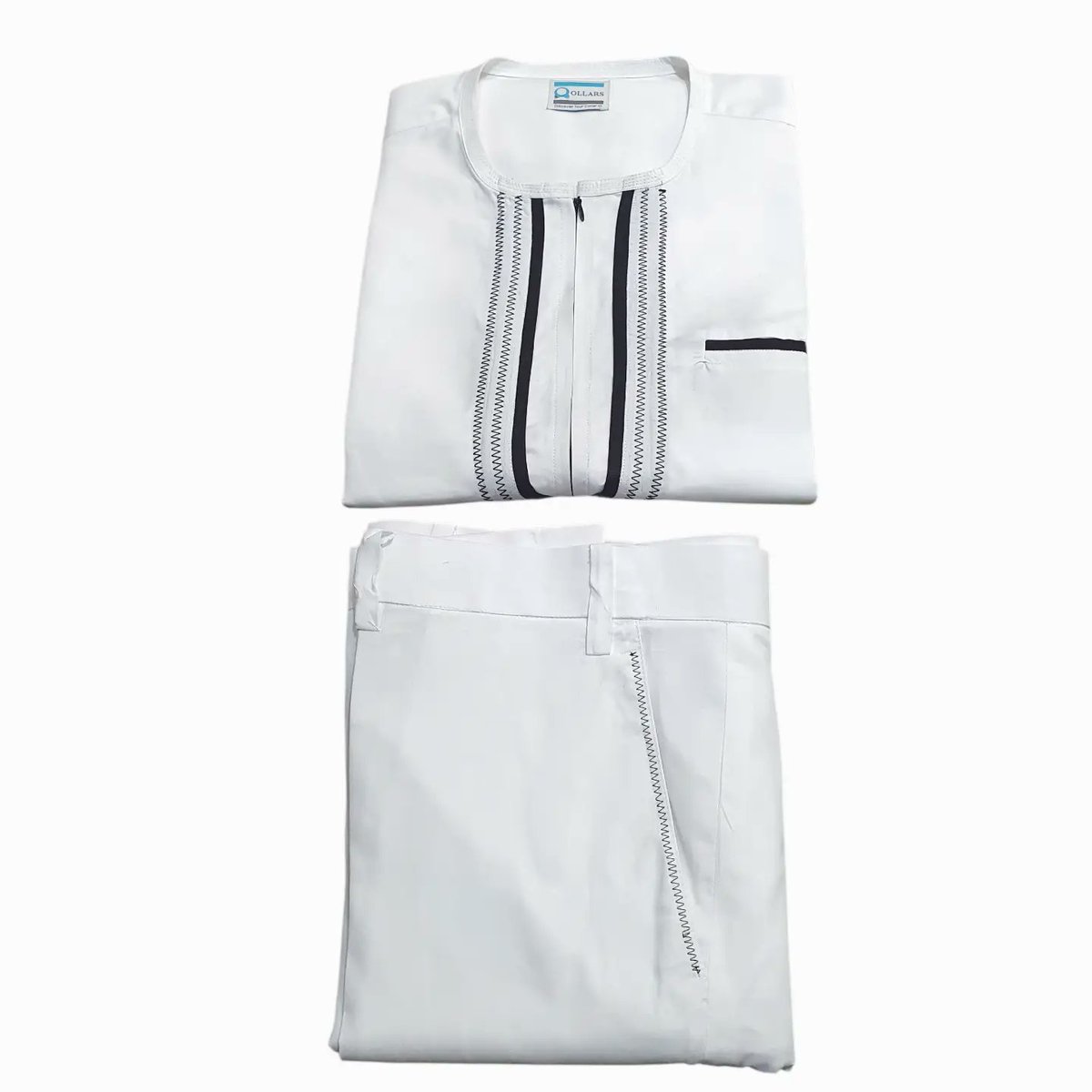 Qollars's tweet image. Qollars Classis Ziploc Threadwoc Kaftan in White 🏳️‍

#lookfresh😎