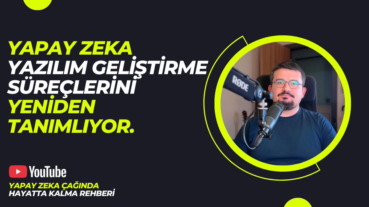 Yeni bölüm: Yapay Zeka, Yazılım Geliştirme Süreçlerini Yeniden Tanımlıyor!
youtu.be/KBGkKEhFCcI?si…