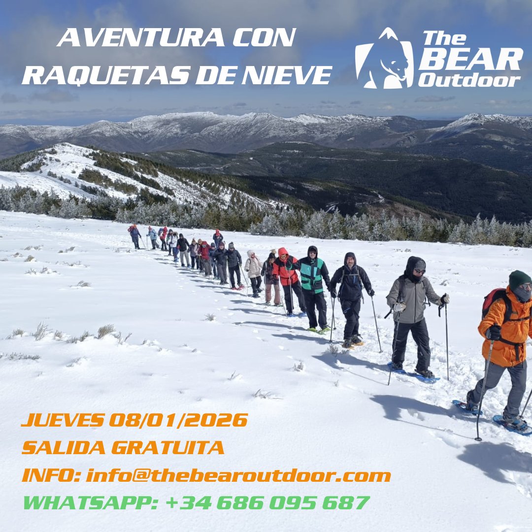 Hola aventureros/as! Feliz año 2026! Veréis, este jueves 08/01/2026 vamos a salir a hacer una actividad de raquetas de nieve para un programa de televisión, y queremos juntar un grupo de unas 8/10 personas. LA ACTIVIDAD ES COMPLETAMENTE GRATUITA.
