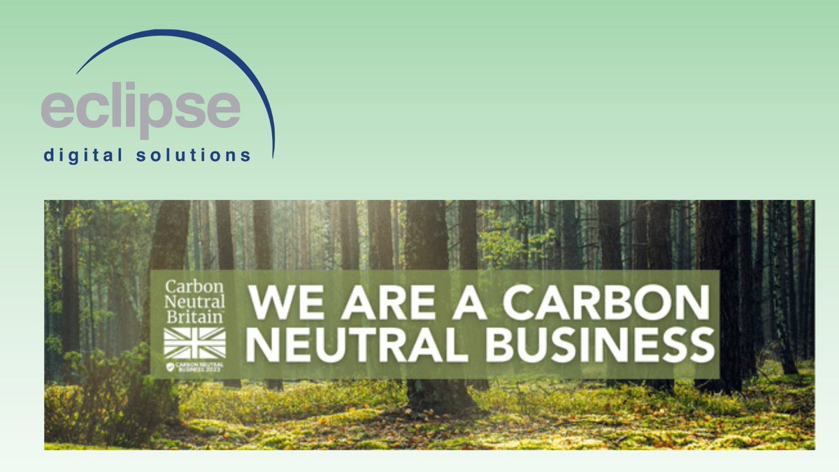 Eclipse are proud to be #carbonneutral and in 2026 we will maintain our commitment to #sustainability and responsible business. 🌍

Head to the Ethical page of our website to find out more about the measures we're taking to reduce #emissions.

eclipsedigital.co.uk/ethical/