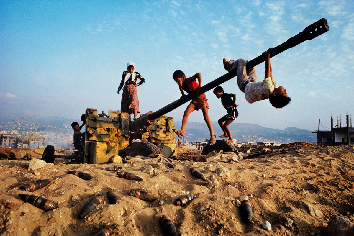 Resilience and life among the ruins following Israel's 1982 invasion. Beirut, Lebanon, 1982 | Steve McCurry
