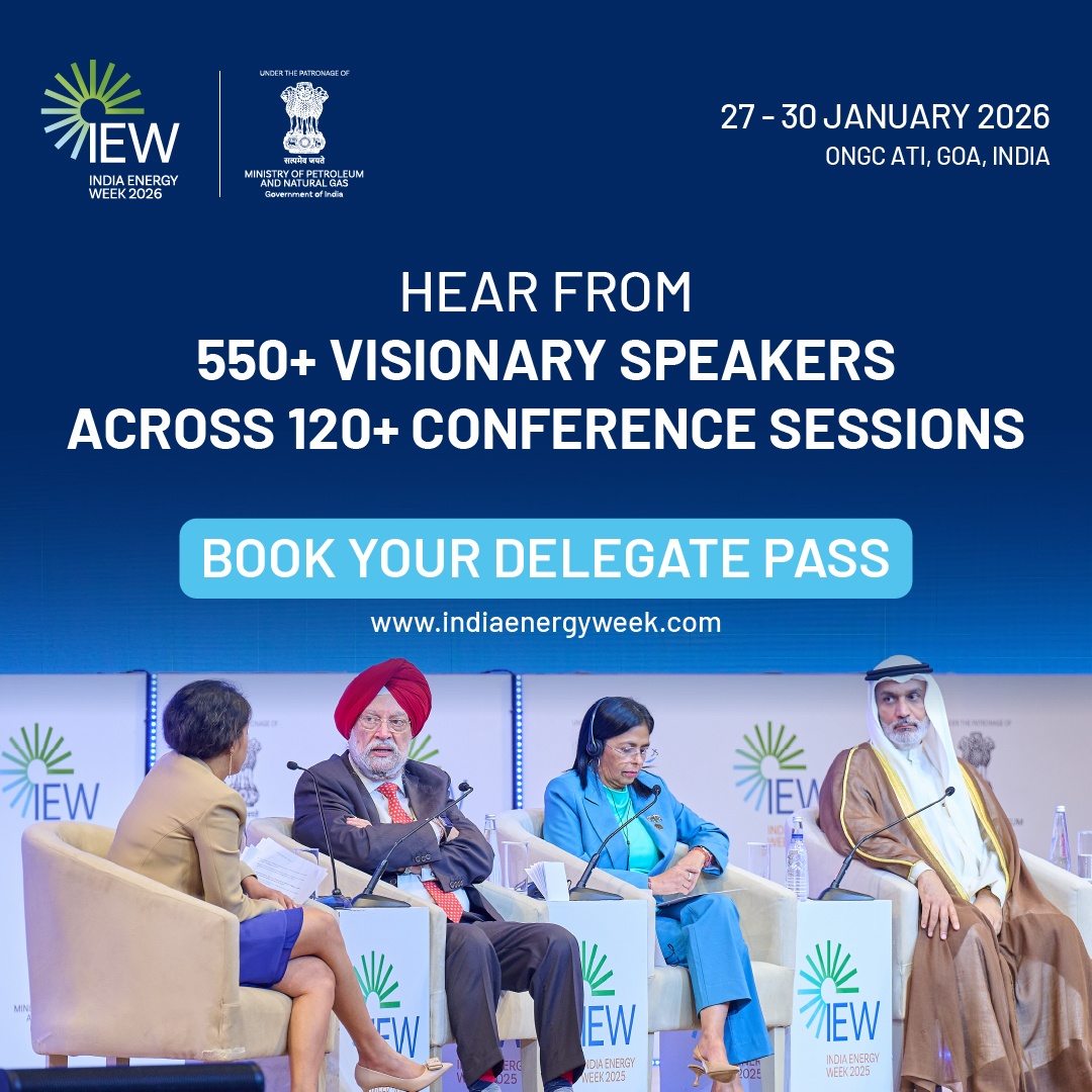 smartenergymag's tweet photo. Hear from 550+ visionary speakers across 120+ sessions at India Energy Week 2026, Goa -  27–30 Jan 2026.
Don’t miss the world’s leading energy platform.
Book your delegate pass now! 

#IEW2026 #IndiaEnergyWeek #EnergyLeadership #GlobalEnergy #EnergyConference #GoaEvents https://t.co/H0wd5eOBBM