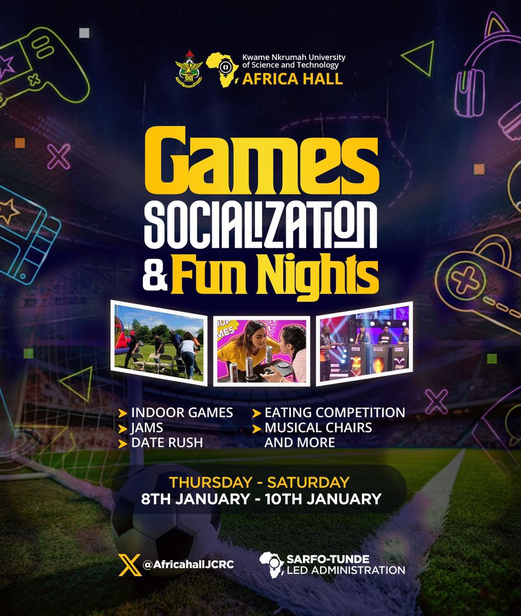 𝐇𝐞𝐫𝐨𝐞𝐬 𝐚𝐧𝐝 𝐃𝐨𝐫𝐦𝐢𝐭𝐞𝐬—𝐉𝐨𝐢𝐧 𝐮𝐬 𝐚𝐭 𝐀𝐟𝐫𝐢𝐜𝐚 𝐇𝐚𝐥𝐥 𝐟𝐨𝐫 𝐚 𝟑 𝐝𝐚𝐲𝐬 𝐞𝐩𝐢𝐜 𝐠𝐚𝐦𝐞𝐬, 𝐬𝐨𝐜𝐢𝐚𝐥𝐢𝐳𝐢𝐧𝐠, 𝐚𝐧𝐝 𝐭𝐨𝐧𝐬 𝐨𝐟 𝐟𝐮𝐧. 

𝐆𝐞𝐭 𝐢𝐧𝐧𝐧𝐧𝐧🫵🏽