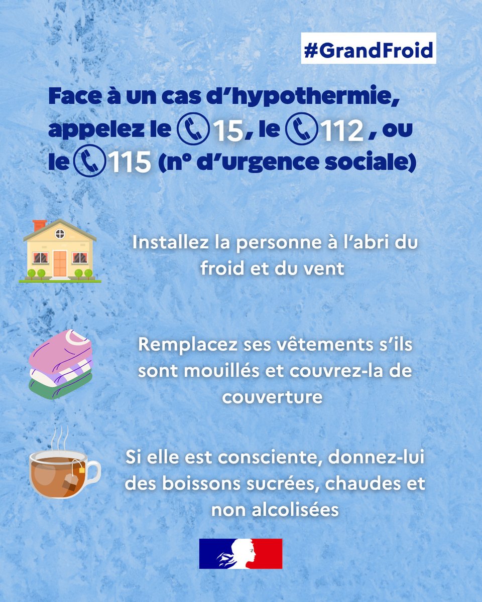 Sante_Gouv's tweet photo. #GrandFroid | Une personne autour de vous est en hypothermie ? 

Voici les bons gestes à suivre  ⤵

📲 : https://t.co/zXjlryM1Rb https://t.co/WFC6Lzu4SO