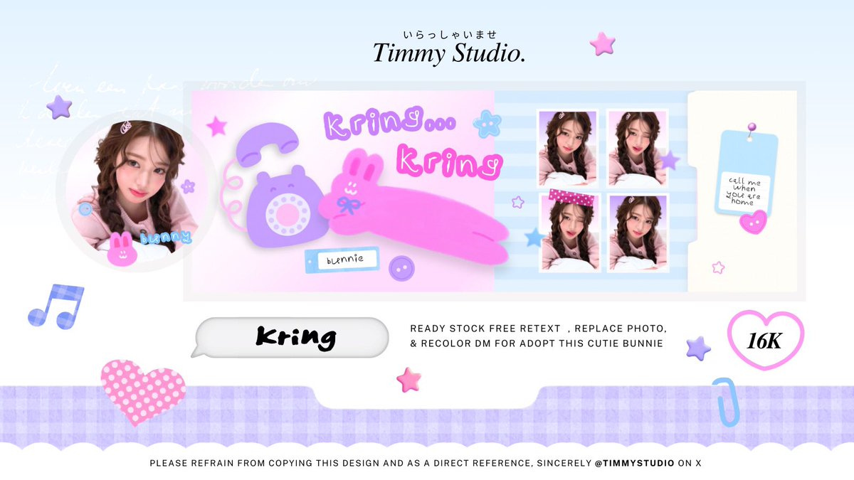 timmystudio's tweet image. hai bunnies &amp;lt; 💗 &amp;gt; tolong bantu retweet yaa 🐰

timmy punya empat anak kelinci yang bisa kamu bawa pulang sekarang, semuanya layout foto wony terbaru 💬

free retext, replace, &amp;amp; recolor 🎼 ddum ddum ddum . . . dm timmy sekarang yaa

#zonauang #zonaba