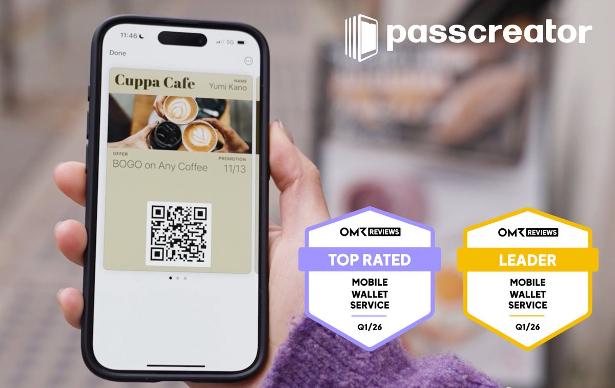 Thrilled to kick off 2026 with great news! 🎉

Passcreator is Top Rated &amp; a Leader in Mobile Wallet Services on OMR Reviews!
Huge thanks to our amazing customers &amp; partners.

Check out why we stand out: zurl.co/98rn4

#MobileWallet #OMR