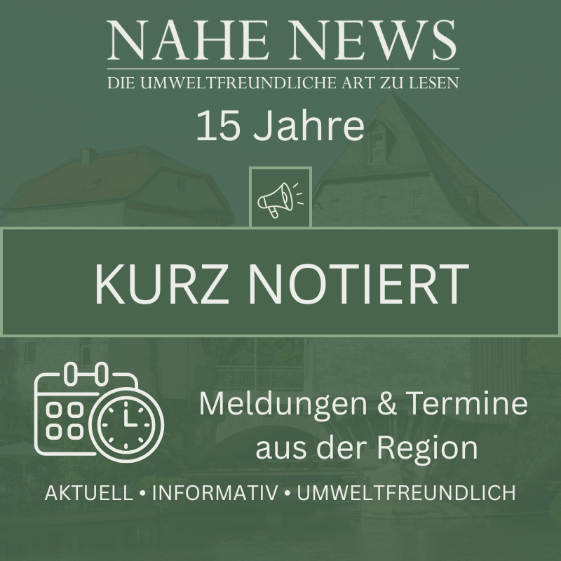 Kurz Notiert vom 7. Januar 2026
nahe-news.de
#nahe #news #rheinlandpfalz #bingernews #birkenfeldernews #kreuznachernews #nahelandnews #naheaktuell #badkreuznach

Folge uns auch auf Instagram <a href="/nahenews/">Nahe-News die Internetzeitung</a>