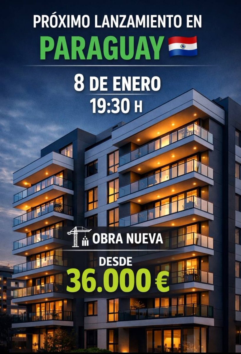 2026 empieza como termino 2025 🔥

A por mi tercer inmueble en Paraguay!