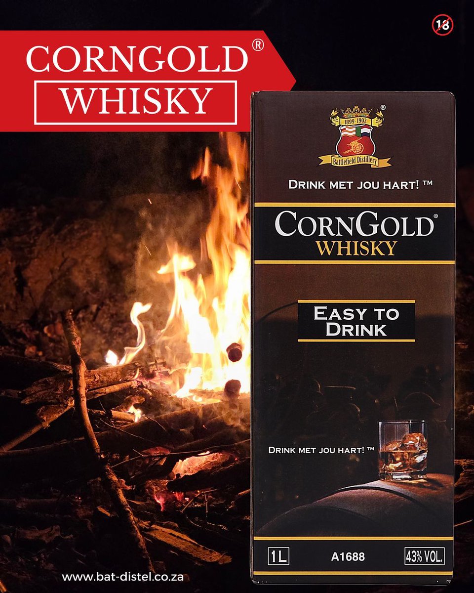 BattlefieldDis2's tweet image. Simple packaging. Easy going vibes. 🔥🥃
CornGold® Whisky is made for relaxed moments — fireside chats, catch-ups, and no-fuss evenings.

🛒 bat-distel.co.za

#CornGold #whisky #BattlefieldDistillery
🔞 18+ | Enjoy responsibly