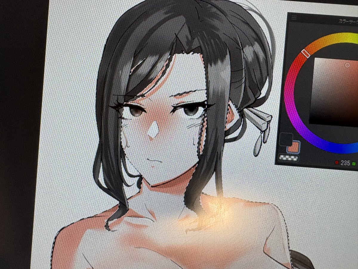 白黒で塗るとやねえ…単色で塗りつぶして着色レイヤにオーバーレイかけるだけでやねえ…
あっという間に着色できちまうんだ
無限の彼方にさあ行くぞ 