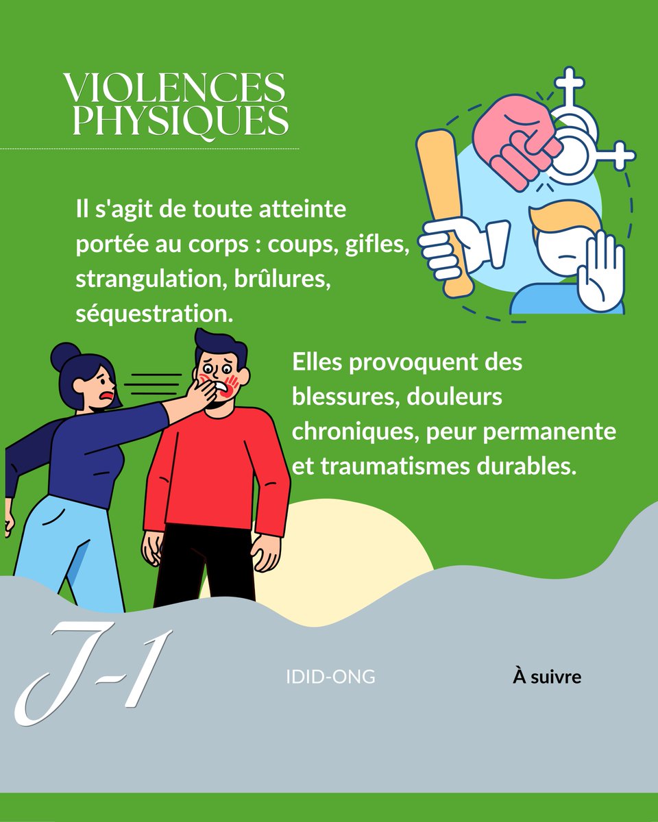 Jour 1 : La violence physique est souvent visible, mais jamais acceptable.
À suivre : chaque jour, un nouveau visage des Violences Basées sur le Genre.
#ViolencesBaséesSurLeGenre #ViolencePhysique #stopviolencesfaitesauxfemmes #IDID