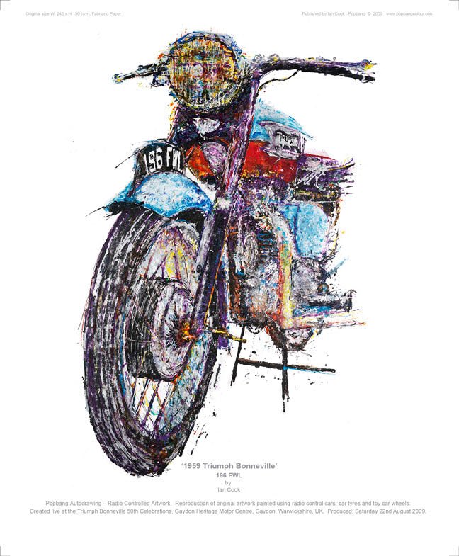 Popbangcolour's tweet image. This is super cool, it was great to be invited by @OfficialTriumph to display a print of the #Paintwithcars @UKTriumph ‘59 Bonneville artwork in a pop-up exhibition at the @oceansidemuseum of Art in California.

The exhibition was to showcase the new Triumph Bonneville range.