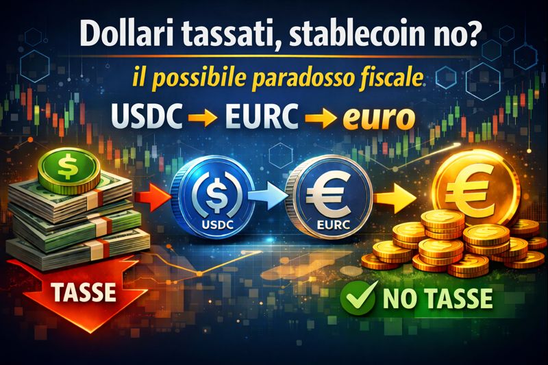 Dollari tassati, stablecoin no? Il possibile paradosso fiscale USDC→EURC→EURO! coinlex.it/2026/01/07/cri…