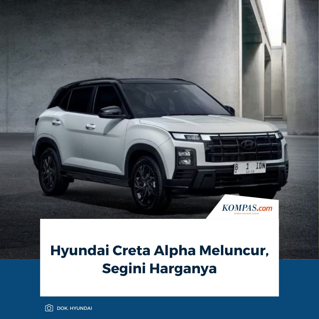PT HMID menepati janjinya untuk meluncurkan mobil di awal tahun 2026. Pabrikan asal Korea Selatan tersebut melengkapi carian Creta dengan merilis Creta Alpha.

Baca Selengkapnya 👇🏻
otomotif.kompas.com/read/2026/01/0… 

~NA #Hyundai #CretaAlpha #MobilBaru