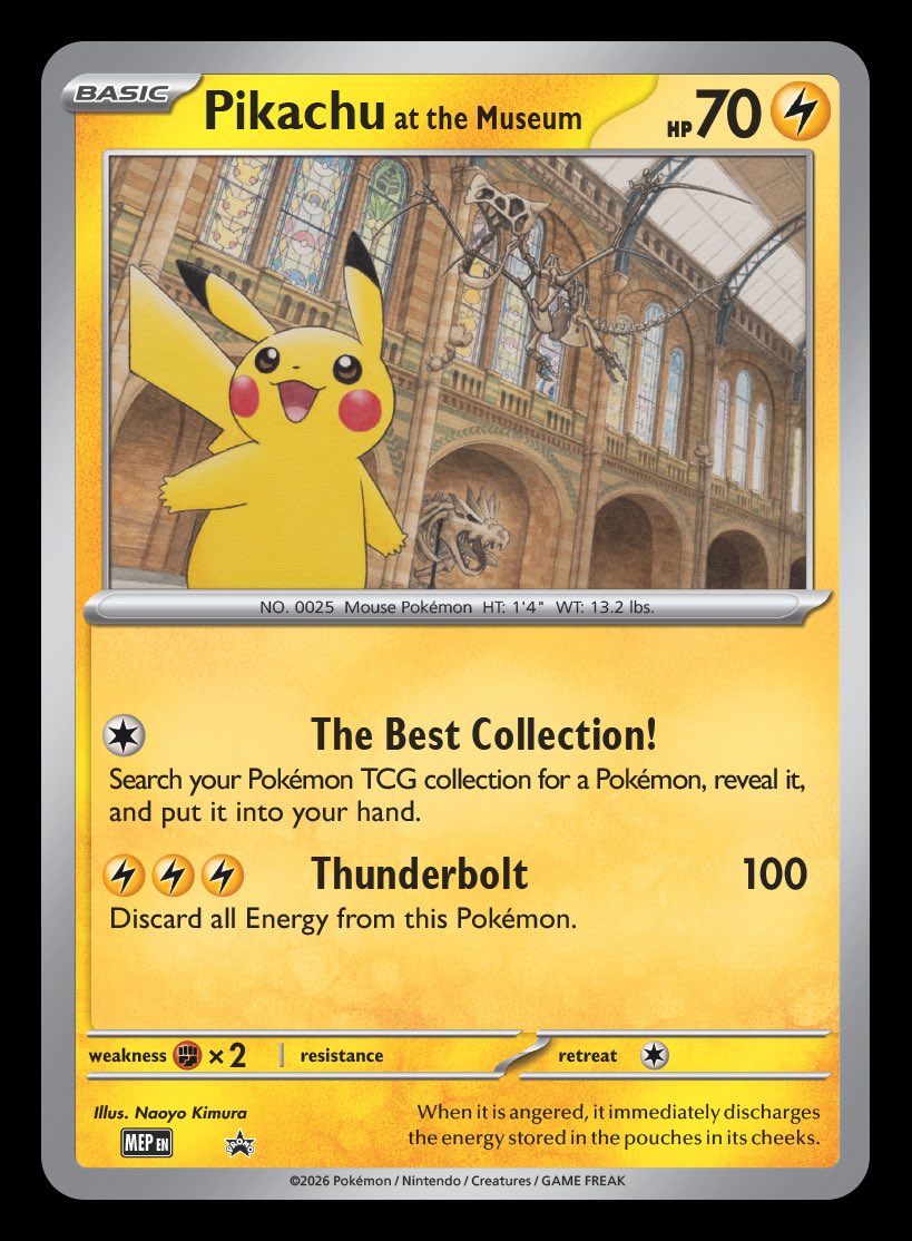 Serebii Update: A special Pikachu at the Museum Jumbo promo card