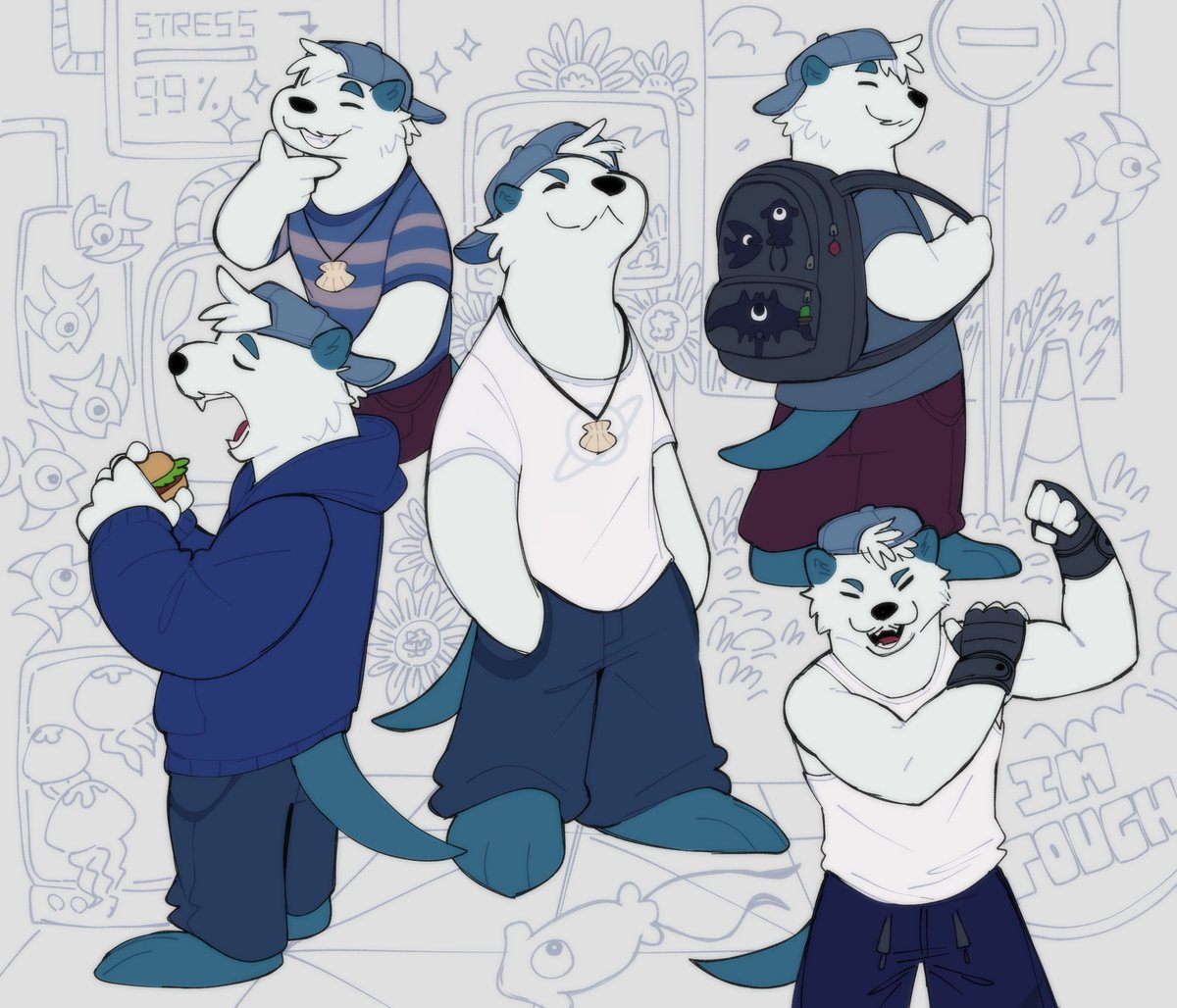 dustifang's tweet image. bunch o' otters!