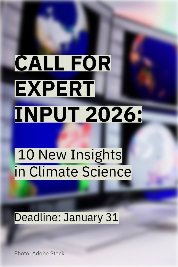 PIK_Climate's tweet image. 📢 Call for expert input: Researchers across the natural and social sciences are invited to share key recent developments in climate change research for the next "10 New Insights in Climate Science" report.
📝 Questionnaire: form.jotform.com/Future_Earth/1…
🔗 10insightsclimate.science