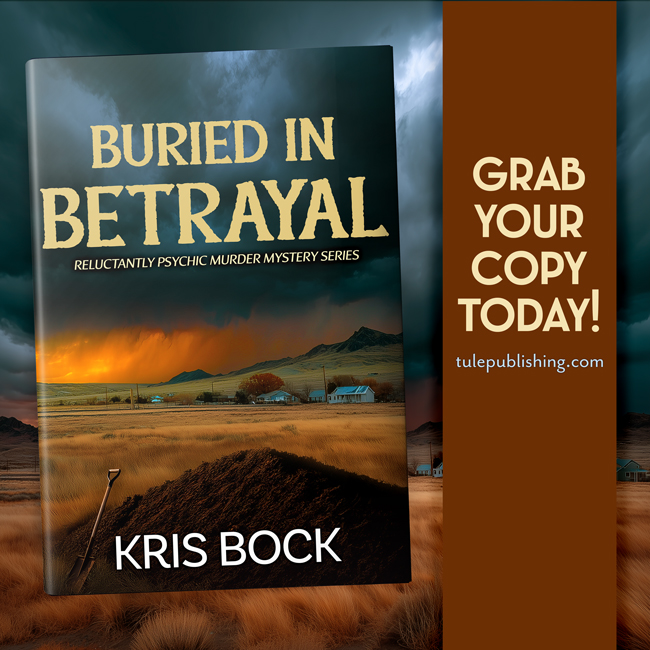 TulePublishing's tweet image. A geologist with an unwanted psychic gift, a man on the run, a dead body and a friend accused of…murder?

Buried in Betrayal by Kris Bock is out today! 

Order your copy here: monkeylink.co/022610

#readztule #mystery #release #nextread