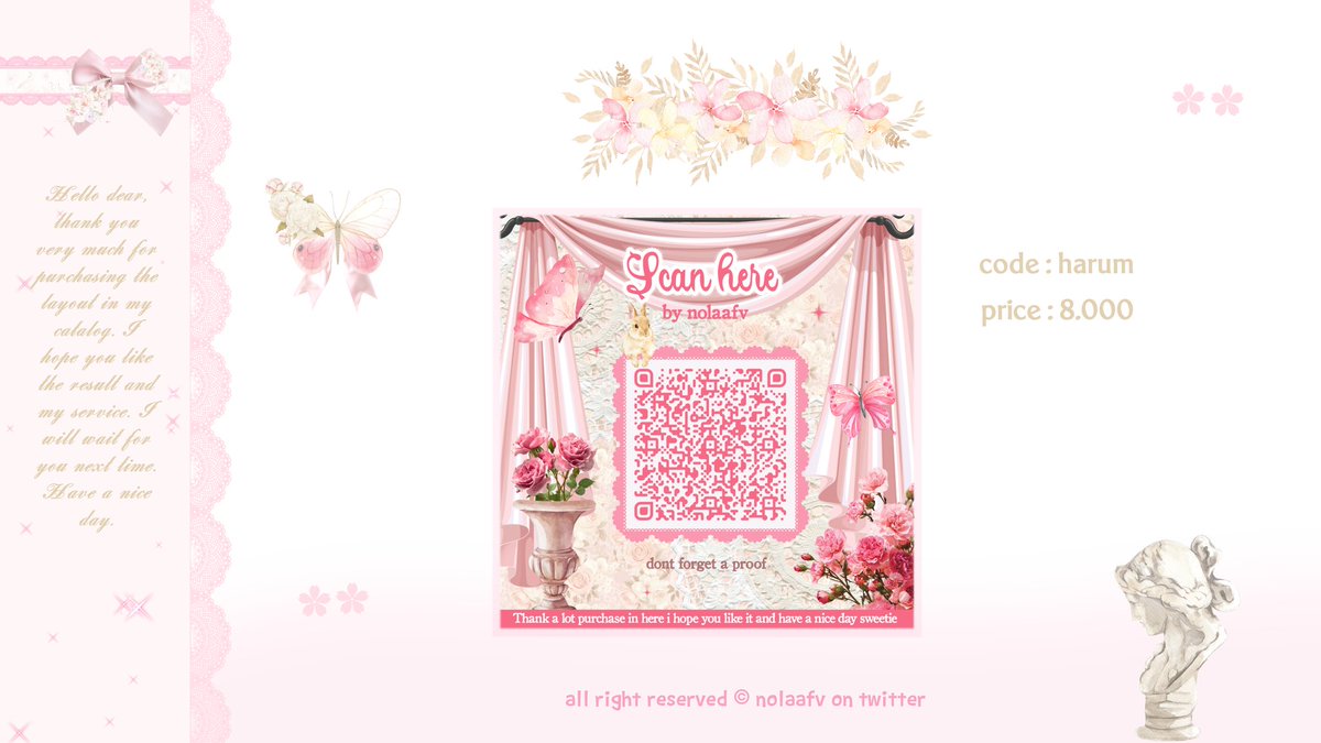 help rt please, thank u !

 ˖  ་  ────  Halloow teman teman, aku ada anak baru qr deco dan pl (new spess) kalau lewat boleh bantu ospekin anak barukuu 😻 kalau ada kesamaan dengan ba lain boleh dm aku yaa ⋆    👰🏻     ٠  🌷 tencuuu 

─ ৎ୭   

#zonauang