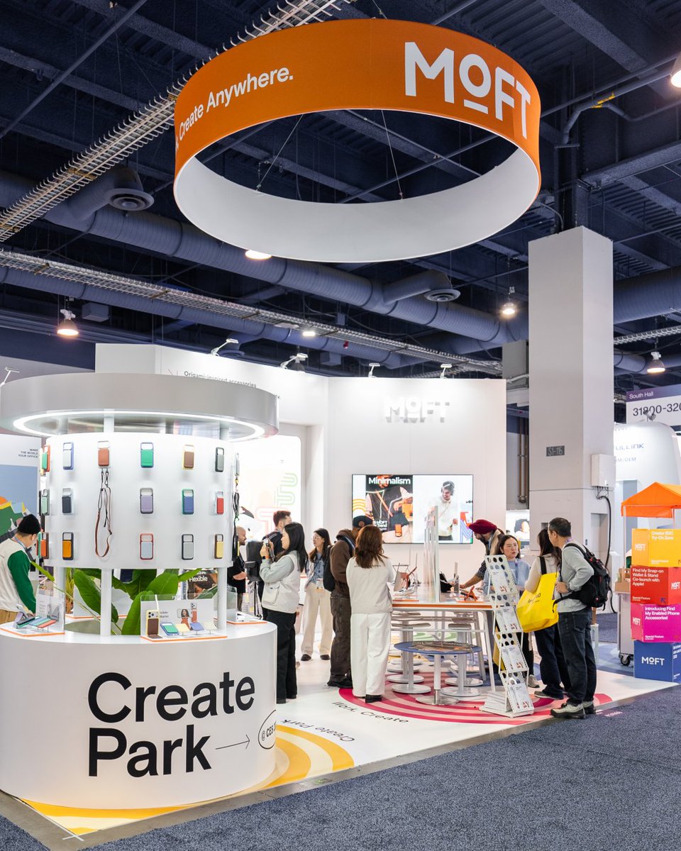 moft_global's tweet image. CES is on. MOFT Create Park is buzzing.

Experience MOFT in action and explore our new Find My–compatible MagSafe accessories at CES.

Click here to learn more: bit.ly/4jrRpUh

#MOFT #CreateAnyWhere #CES #CES2026