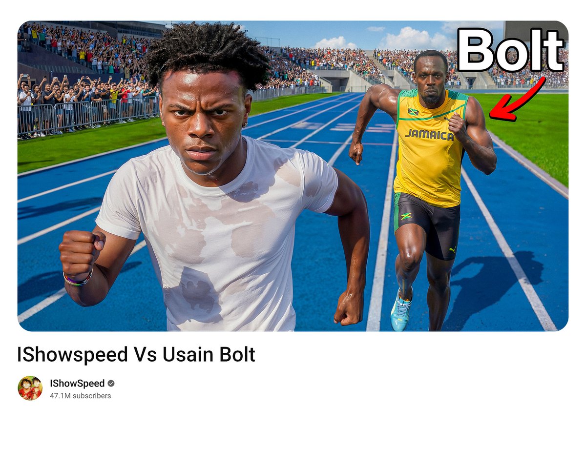 𝗗𝗔𝗬 𝟭𝟮/𝟭𝟬𝟬 challenge Concept Thumbnail  

𝗕𝗲𝗳𝗼𝗿𝗲 &amp; 𝗔𝗳𝘁𝗲𝗿  

𝗧𝗶𝘁𝗹𝗲: "𝗜𝗦𝗵𝗼𝘄𝘀𝗽𝗲𝗲𝗱 𝗩𝘀 𝗨𝘀𝗮𝗶𝗻 𝗕𝗼𝗹𝘁"
<a href="/ishowspeedsui/">Speed⭐️</a>
<a href="/IShowSpeedHQ/">Speedy HQ</a>

Let me know what you guys think